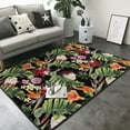 thumbnail image 3 of Area Rugs For Living Room Decor - Watercolor Tropical Flowers Soft Anti Slip Throw Washable Rugs 5x7 For Bedroom, Indoor Carpet For Bedroom Living Room 80x58In, 3 of 7