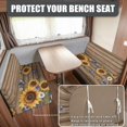 thumbnail image 3 of Pzuqiu Wood Grain Rv Sofa Cover 2Pcs Easy Install Sunflower Couch Covers for Rv Campers Full Coverage Camper Cushion Covers Booth Set Accessories for Inside, 3 of 6