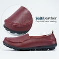 thumbnail image 6 of Women Comfortable Leather Flat Shoes Slip On Driving shoes Outdoor Walking shoes, 6 of 8
