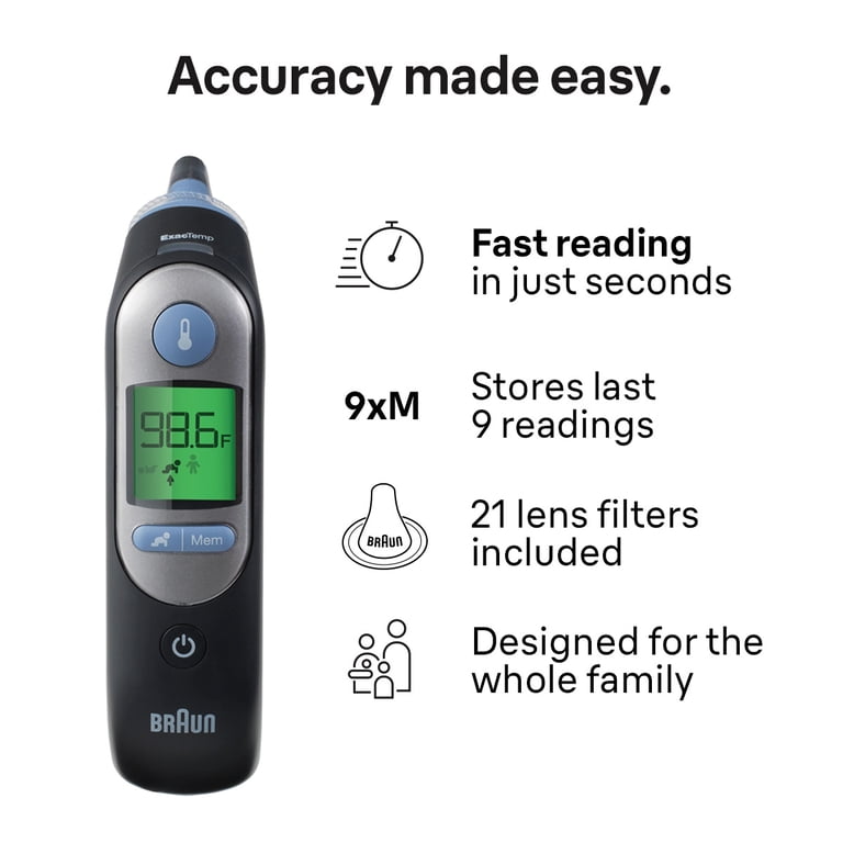 Braun ThermoScan 7 Ear Thermometer, Digital, Black photo 6