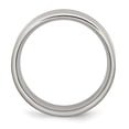 thumbnail image 3 of Auriga Fine Jewelry Stainless Steel 8 mm Black IP-plated Striped Polished Band for Women Size 12.5, 3 of 7
