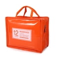 thumbnail image 1 of Práctica bolsa de almuerzo de mano impermeable Material PU Picnic refrigerador caja de almacenamiento # Color naranja, 1 of 3