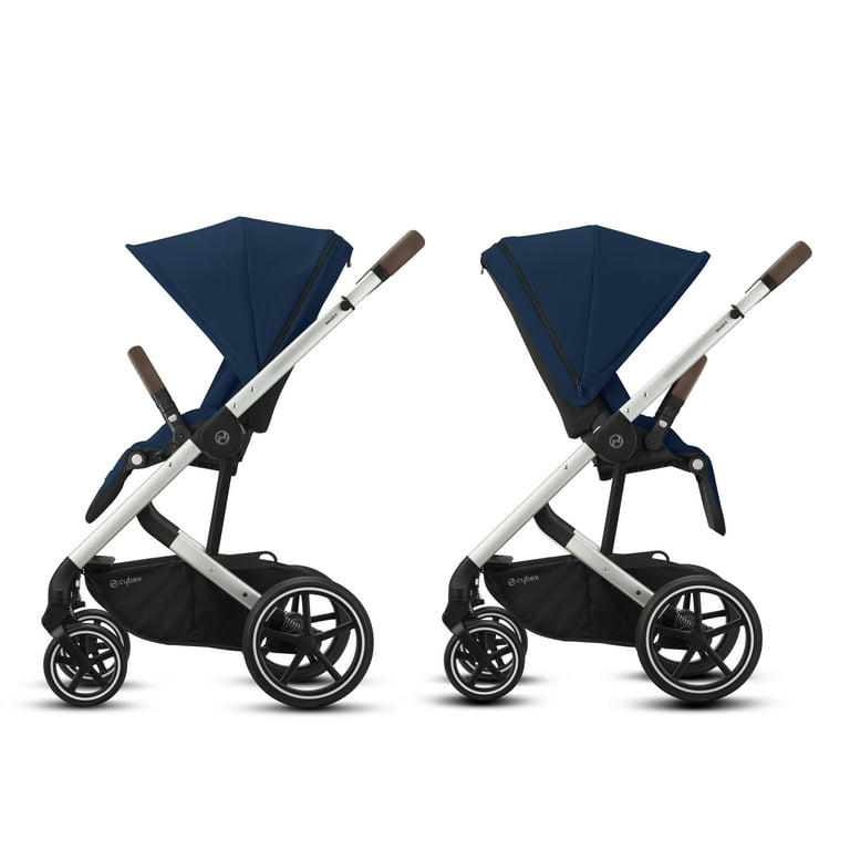  Cybex Balios S Lux Stroller FrontFacing or ParentFacing Seat  Positions OneHand Fold Multiposition Recline Adjustable Leatherette  Handlebar Infant,Ocean Blue : Home & Kitchen