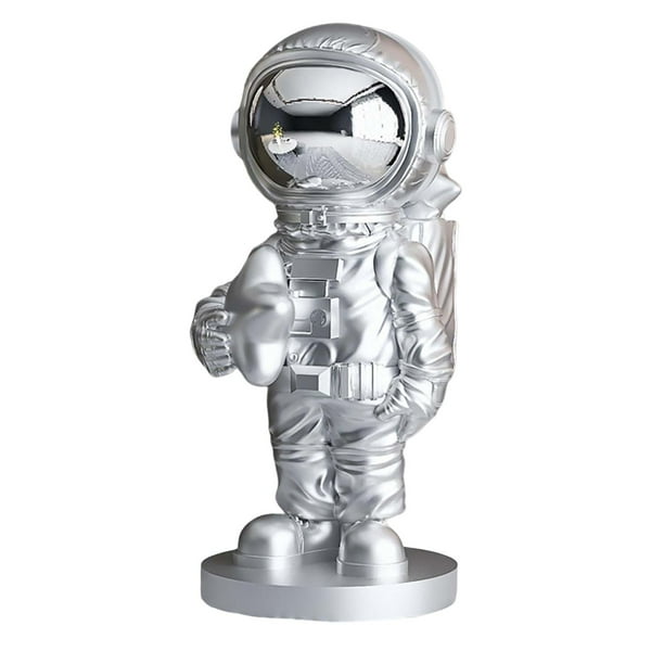 Estatua de astronauta, linda resina, estilo nórdico, artesanías coleccionables, figuras de astronautas para Plata