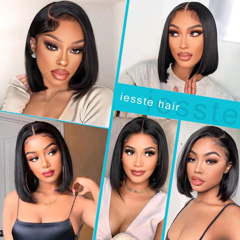 14Inch Bob Wig Human Hair 180 Density 13x4 HD Lace Frontal 