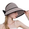 thumbnail image 3 of AWZXDE Women's Outdoor Solid Sun Hat with Back Bow, Finish Casual Cap for Sun Grey,One Size, 3 of 6