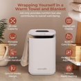 thumbnail image 6 of SereneLife Towel Warmer Bucket, 23L Capacity – Fits 2 Large Towels, Timer Function, Ideal for Bathroom Use, White, Spa-Style Luxury Towel Heater, 6 of 7