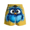 thumbnail image 4 of Daiosportswear Men's Summer Animal/Cartoon Print Board Shorts, Lightweight Quick-Dry Swimwear with Adjustable Drawstring Yellow-A XXXL(XXXL), 4 of 6