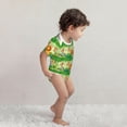 thumbnail image 4 of Daiia African Animals in the Jungle Printed Unisex-Baby Short Sleeve Onesies Bodysuits Baby Climbing Clothes Soft and Comfortable Romper with Expandable Shoulder Design-6 Months, 4 of 8