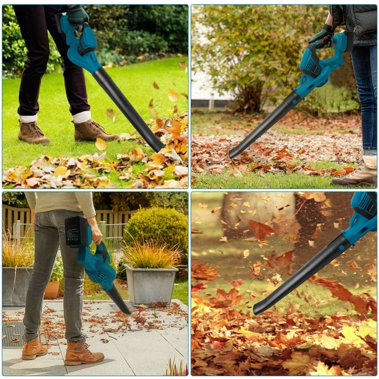 18V Cordless Leaf Blower with 5.0Ah Makita Battery Charger Hand Held Sweeper Used for Garden Leaf Blowing Snow Blowing Fire Making