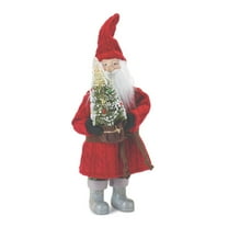 Melrose International LLC Santa w/Tree 15"H Plastic/Fabric