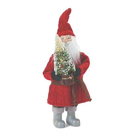 Melrose International LLC Santa w/Tree 15"H Plastic/Fabric