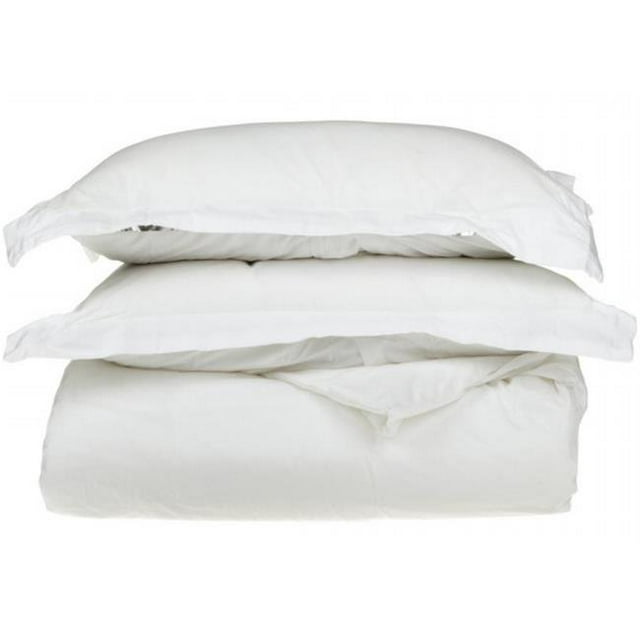 Egyptian Cotton 650 Thread Count Solid Duvet Cover Set Twin-White