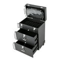thumbnail image 3 of Miumaeov Rolling Makeup Train Case Aluminum Salon Cosmetic Trolley Organizer Luggage Box w/Drawer, 3 of 18