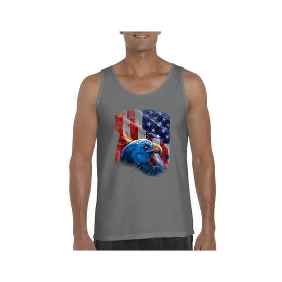MmF - Men's Tank Top for Men, up to Men Size 3XL - American Flag 4th of July