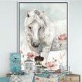 thumbnail image 3 of Aquarelles Chevaux Sauvages Roses - Toile Encadrée de Ferme, 3 of 3