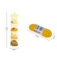 thumbnail image 2 of Injueey Bolsas de ahorro de espacio de malla colgante, 4 compartimentos, almacenamiento de juguetes transpirables, cesta de red secadora de Almacenamiento y organización del hogar Amarillo, 2 of 6