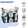 thumbnail image 5 of Large Hand-Held Storage Bag Kitchen Reusable Grocery Bags， Travel Tote Bags， Waterproof Tote，Laundry Bag，Beach Bag， Pool Bag Cartoon Whale, 5 of 8