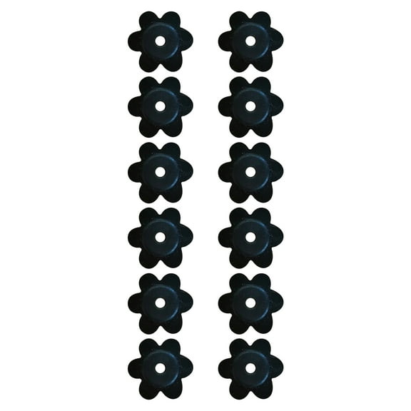 America Forever Garden Flag Stoppers - Petal Rubber Stoppers for Indoor and Outdoor Yard Garden Flag Pole Stand - Set of 12 - Black