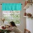thumbnail image 6 of Turquoise Kitchen Valances for Windows 42x12 Inch Kitchen Curtains Valances Rod Pocket Modern Pure Turquoise Bathroom Window Valances for Window Treatment Decor, 6 of 6