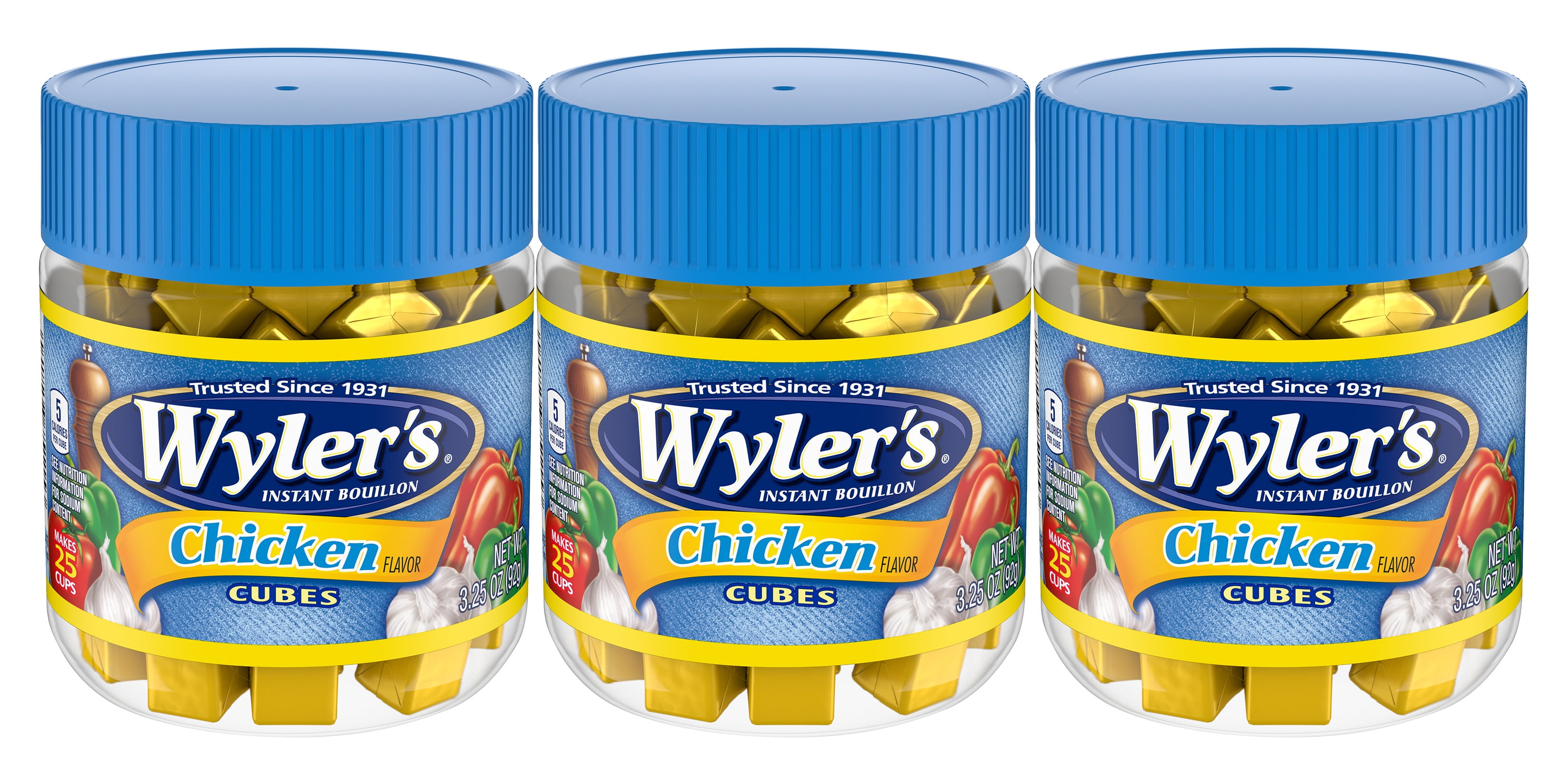 Wyler's Chicken Instant Bouillon Cubes, 3.25 oz (3Pack)