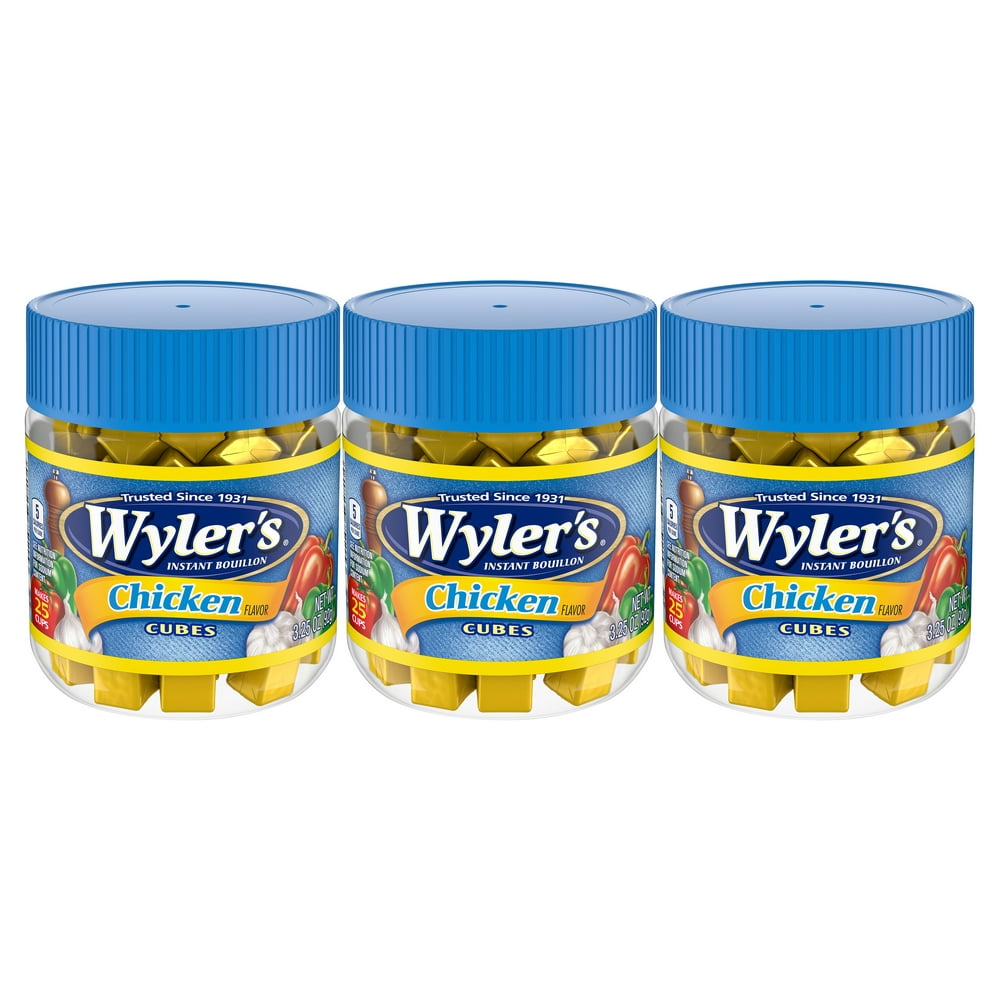 Wyler's Chicken Instant Bouillon Cubes, 3.25 oz (3Pack)
