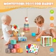 thumbnail image 2 of UQN Montessori Toys for 1 2 Year Old, 6 in 1 Baby Toys for 6-12-18 Months, Soft Baby Teething Toys, Learning Gifts for Baby Girls Boys,  Chrismas Birthday Gift, 2 of 8