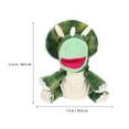 thumbnail image 3 of Miangastore Interactive Dinosaur Hand Puppet Plush Green 1Set 11.8x7.9x4.7in, 3 of 8