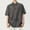 Dark Gray, variant on Fashion YLSDY Men Hollow Out Knit Crochet Shirt Summer Short Sleeve Lapel Collar Button Down T Shirts Hawaiian Beach Vacation Top Black L