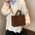 thumbnail image 2 of Bolso Bandolera Mujer Lana Cordero Vintage Bolsos Mano Otoño Invierno (Café), 2 of 9