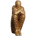 thumbnail image 3 of FRCOLOR Golden Abstract Sculpture Home Decor Modern Figurines for Desk and Table Decorations Synthetic Resin 11.8 Inches, 3 of 8