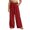 Red, variant on Ticikt Girls Solid Wide Leg Pants, Drawstring Elastic Waist Casual Loose Fit Long Trousers with Side Pockets for Kids,Brown