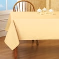thumbnail image 2 of Collections Etc Basic Solid Color Rectangular Tablecloth Linen, 60" W x 90" L - Fits All Common Sized Rectangular Tables, Durable Hand Washable or Machine Washable, Yellow, 60" X 90", 2 of 7