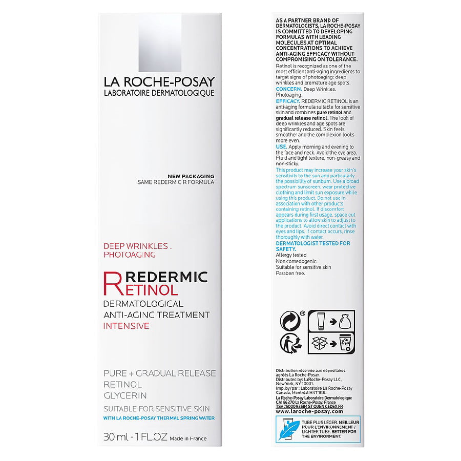 Stå sammen Multiplikation Beskrivende La Roche-Posay Redermic R Anti Aging Retinol Face Cream Serum Visibly  Reduces Wrinkles - Walmart.com