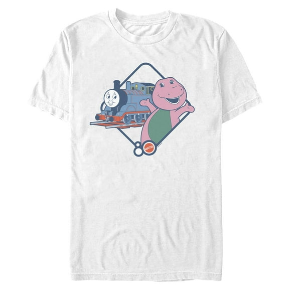 Mens Mattel Barney and Thomas Classic Friends T Shirt