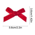thumbnail image 4 of Wzzjkit Christmas Bows Glitter Velvet Ribbon Bow Christmas Decoration Mini Christmas Tree Bows Christmas Wreath Gift Bag for Festival Wedding Party Decoration, 4 of 7