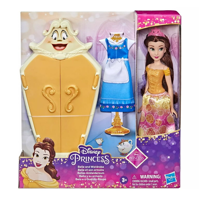 Disney Princess Belle Doll with Dress Accessories and Wardrobe
