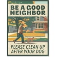 thumbnail image 7 of Clean Up After Dog Yard Signs with H-Frame Stakes, 9" x 12" Corrugated Plastic Please Clean Up After Your Dog Signs (Pack of 2), 7 of 7