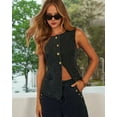 thumbnail image 6 of Denim Vest for Women Button Up Dressy Sleeveless Blazer Long Jean Vest Tank Top with Pockets, 6 of 9
