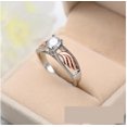 thumbnail image 4 of Unisex Ring Two Color Plated Zircon Inlaid Geometric Copper Base Platinum Plated Durable Jewelry Style Europe Fashion, 4 of 7