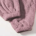 thumbnail image 4 of Womens Fleece Pajama Pants, Winter Warm Flannel Fuzzy Lounge Bottoms Long Soft Plush Fluffy Pj Pants with Pockets Pink L, 4 of 5