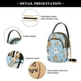 thumbnail image 4 of FORMRS Crossbody Bag for Women Quilted Travel Shoulder Cell Phone Purse with Chain Strap Handbag, Blue Halloween Ghosts, 4 of 7