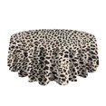 thumbnail image 5 of Black and Tan Leopard Print Round Tablecloth 60"x60",Wrinkle Wipeable Table Cloth for Kitchen Dining Room Picnic Patio Party, 5 of 6