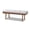 Beige, variant on Baxton Studio Larisa Mid-Century Modern Charcoal Fabric Upholstered Wood Bench