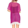 thumbnail image 4 of HAPPY BAY Women's Chiffon Summer Beach Open Front Maternity Beachwear Duster Kimono Cardigan for Women XL-XXL PInk_AB742, 4 of 5