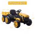 thumbnail image 3 of Eastvita 12V Ride on Car Ride on Toys Tractor w/Trailer Dual Motors Remote 6 Wheels Safety Belt LED Music, 3 of 7