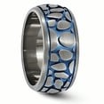 thumbnail image 7 of Edward Mirell Titanium Blue Anodized Brushed 10mm Band, 7 of 7