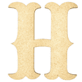 thumbnail image 1 of Krafty Supply 16" Tall MDF Letter H |1/4" Thick | Western Railroad | Wooden Letters | Craft Alphabet, 1 of 5