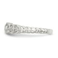 thumbnail image 3 of Sterling Silver Polished CZ Fancy Ring, 3 of 5