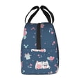 thumbnail image 4 of ZNDUO Reusable Lunch Bag, Insulated Lunch Bag for Women Men - Kawaii Pastel Cats Tote Lunch Bag, Picnic School Work Office, 4 of 9